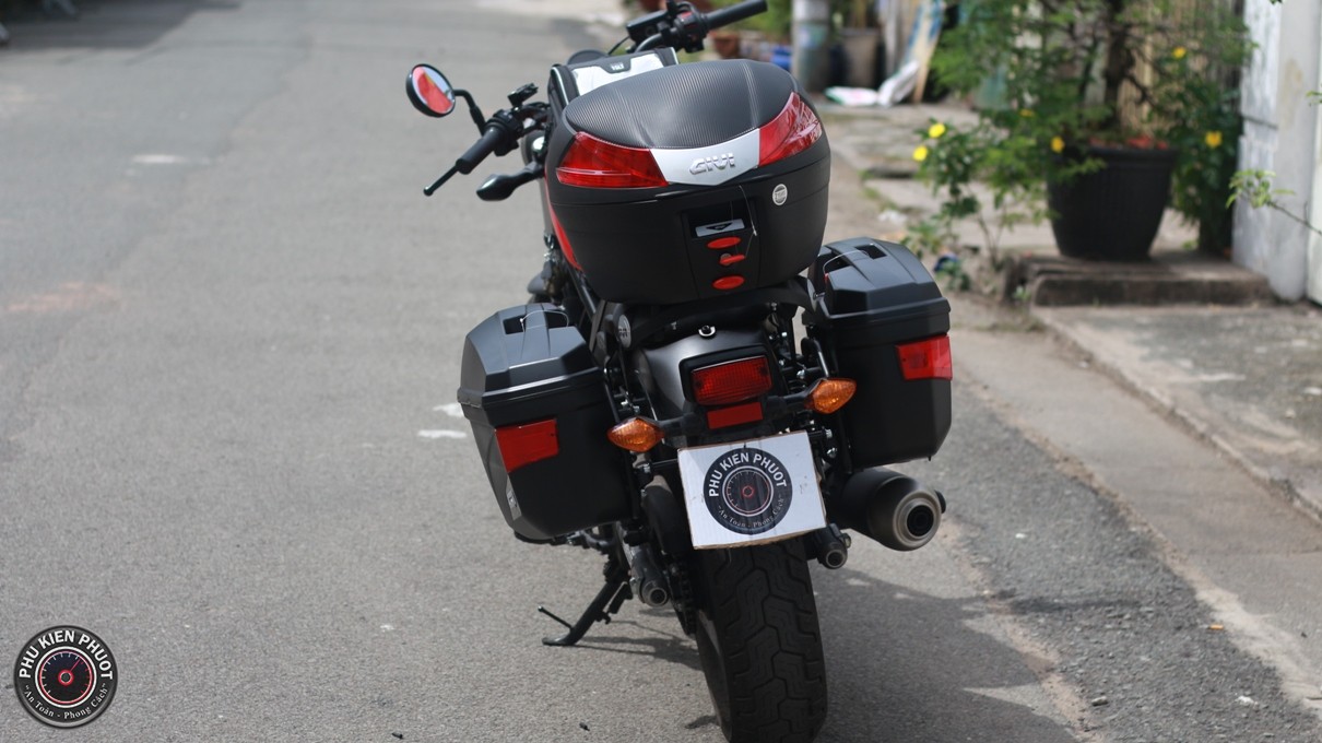rebel 300 gắn thùng moto xe máy givi
